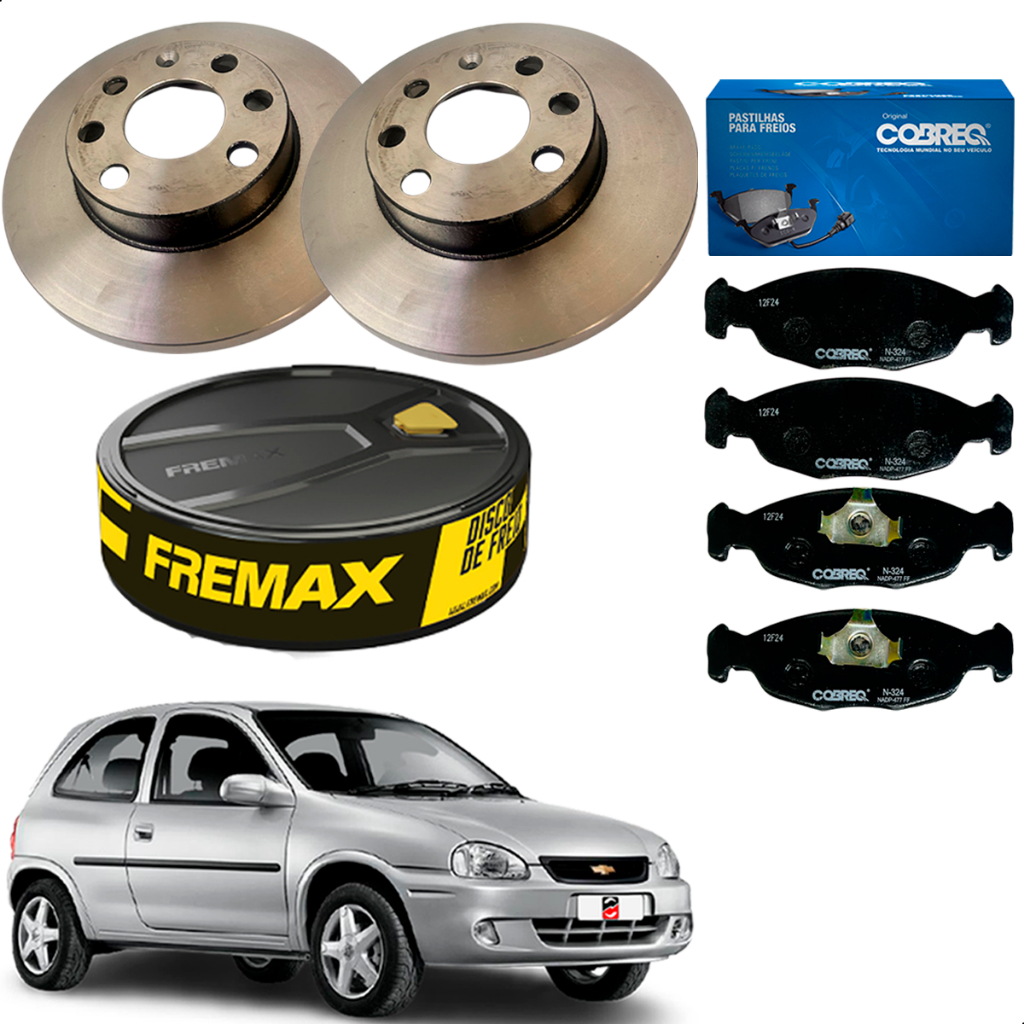 Kit Disco Pastilha Mola Freio Corsa 1994 1995 a 2009....