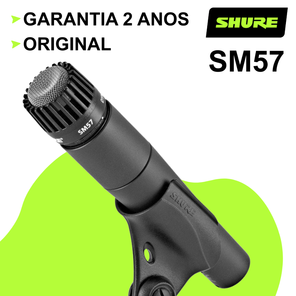 Microfone Profissional Com Fio Dinâmico Microfone Shure Original Microfone Shure Sm57 Lc Com Cabo