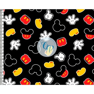 Tecido OXFORD estampado digital - Mickey Mouse em Oferta na Shopee