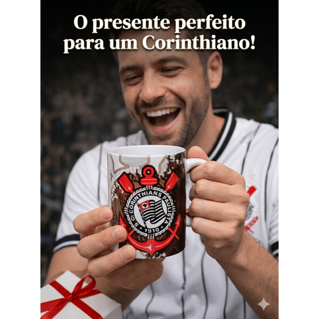 Caneca Personalizada do Timão com seu Nome 325ml — imagem 2 de 2