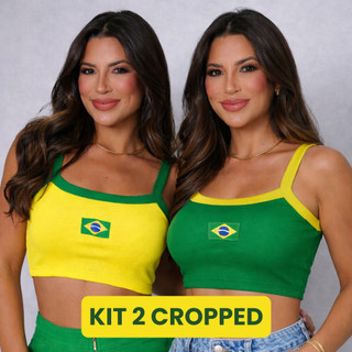 "Arrase com o Kit Cropped Brasil! 🇧🇷"