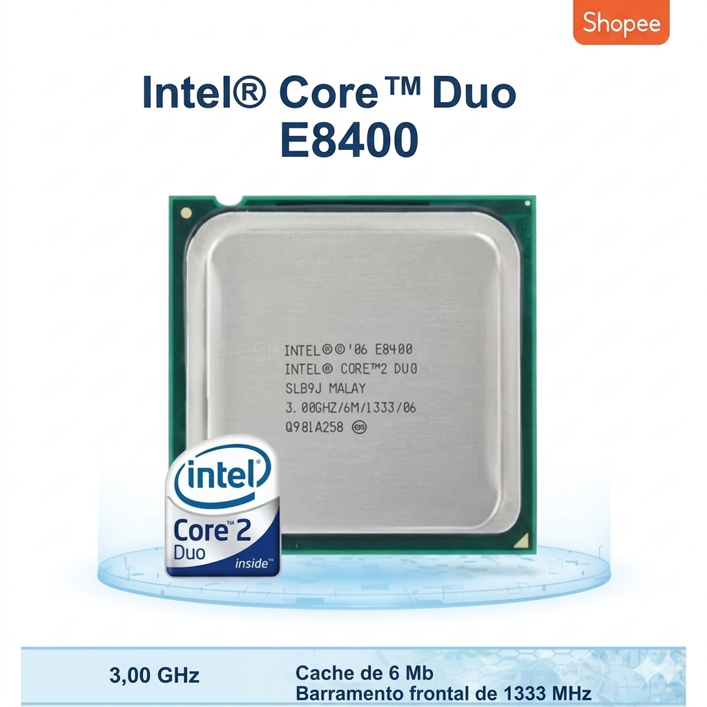 Processador Intel Core 2 Duo E8400 3.0ghz 6m Fsb1333 Lga 775