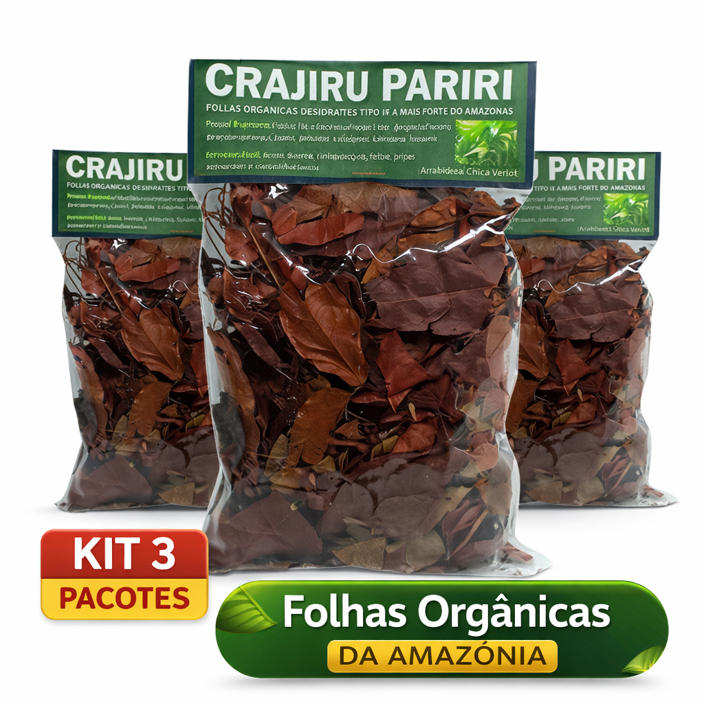Crajiru Pariri Chá Natural da Amazônia Kit 3 Pacotes 15g