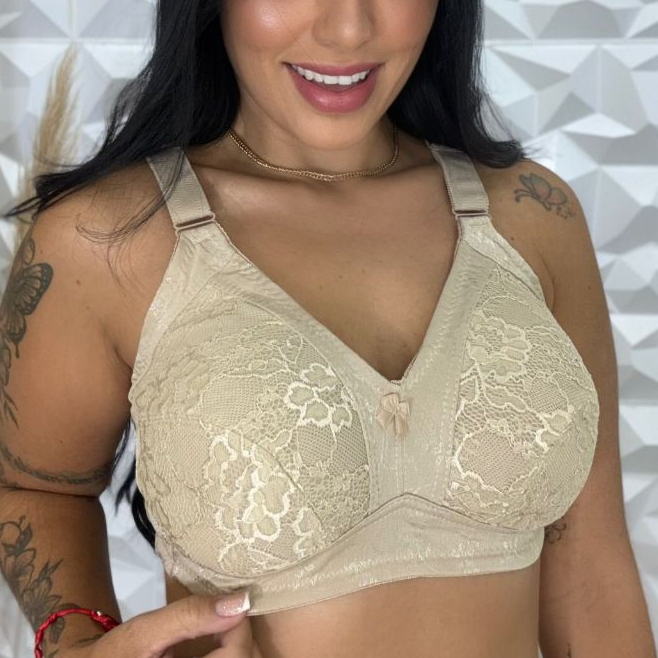 Kit 2 Sutiã Cetinete Plus Size Reforçado Com Alça Reforçada Sutiã Sem Bojo Com Regulagem em Oferta na Shopee