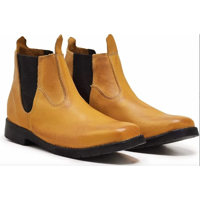 Botina Mateira Sola de Pneu Em Couro Legitimo Promoção Bota Butina Trabalho Campo Rodeio Resistente Barata