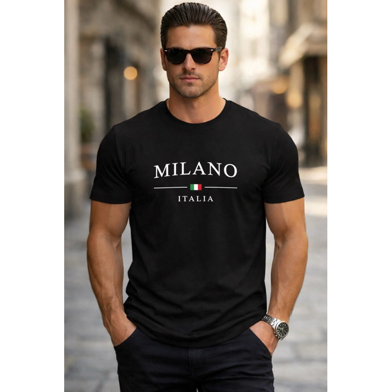 Camiseta Masculina Milano Blusa 100% Algodao Camiseta Malha Premium
