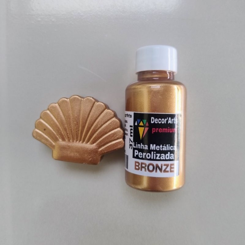 Tinta BRONZE Metálica - Tinta Para Arte e Artesanato, gesso - 37ml — imagem 2 de 2