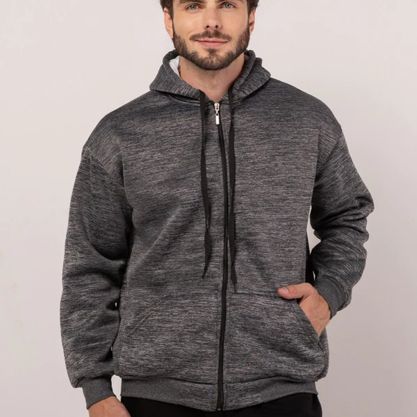 Jaqueta Moletom Masculina Com Capuz E Zíper Casaco De Frio