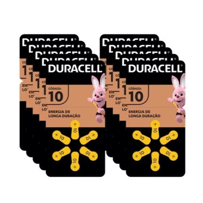 60 Pilhas Auditivas Nº A10 / Pr70 Duracell Com 6 Unidades em Oferta na Shopee