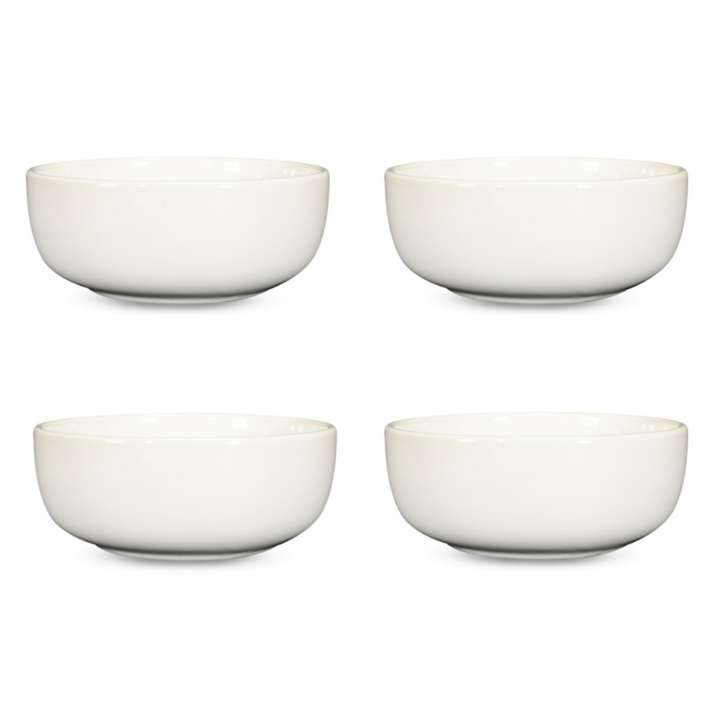 Kit 4 Bowls Pequenos de Cerâmica 190ml Tigelas para Sobremesa Frutas Açaí Colorido