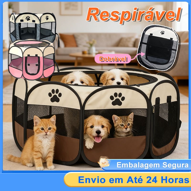 Casinha Tenda para Pets Dobrável | Grande Portátil | Tecido Oxford Respirável | 3 Cores | Para Cães/Gatos | Tamanhos M/G em Oferta na Shopee