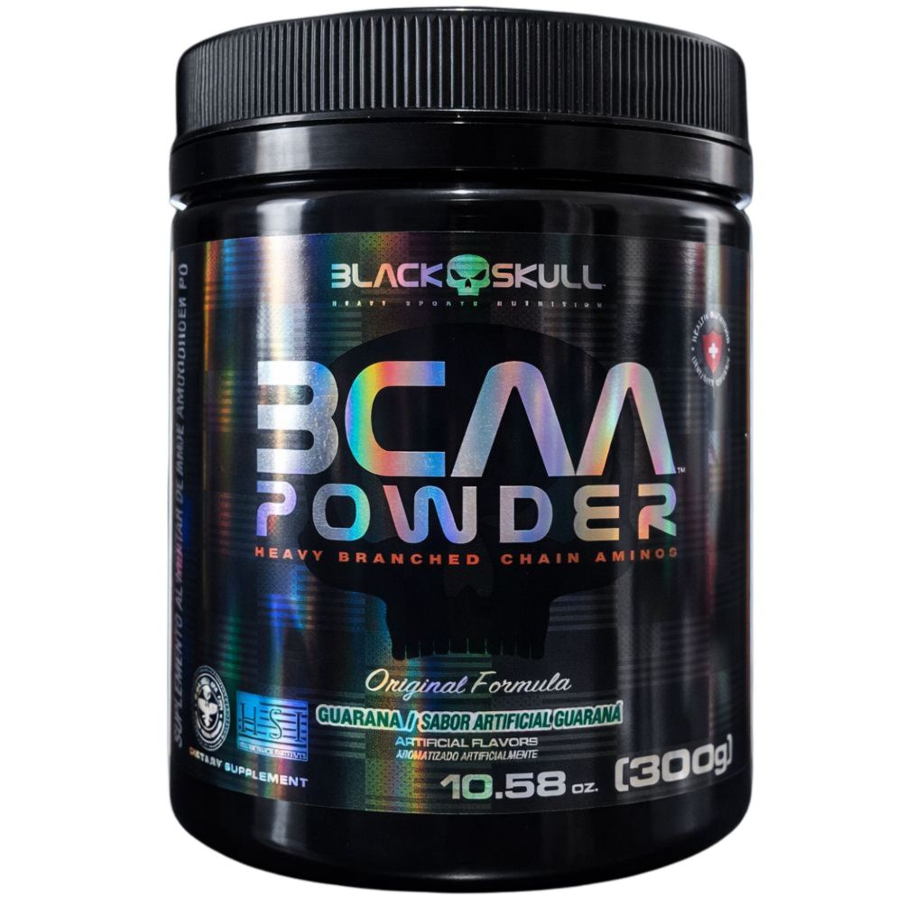 BCAA Powder 300g  Black Skull Original Formula Aminoácidos Guaraná /Melancia em Oferta na Shopee