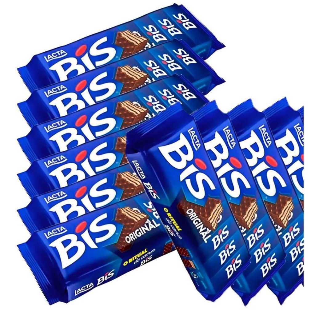 Bis Lacta Chocolate Caixa com 10 Unidades Original 100,8g