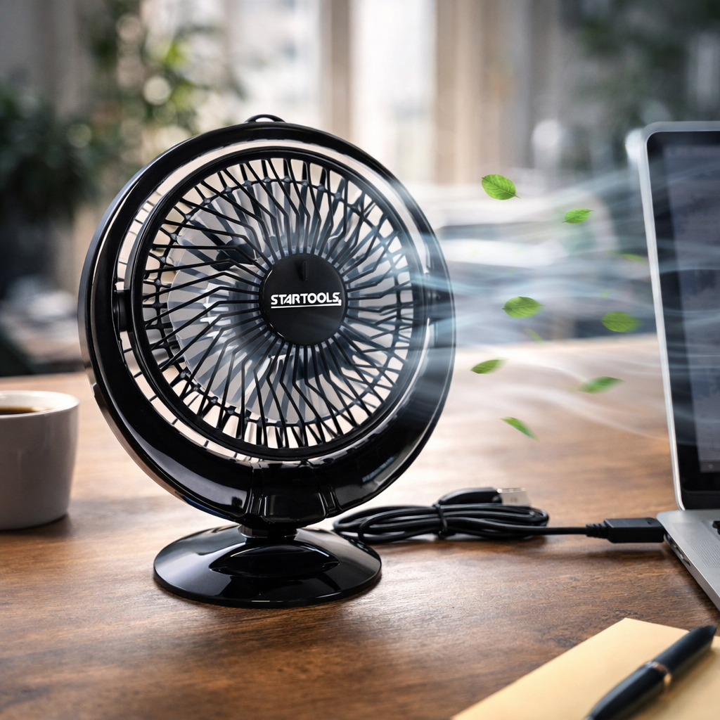 Mine Ventilador USB Portátil para Escritório e Quarto  Startools, Silencioso e Potente 5V