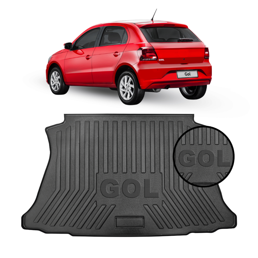 Tapete Automotivo Bandeja Porta Malas Gol 2021 2022 2023 2024 PVC Premium