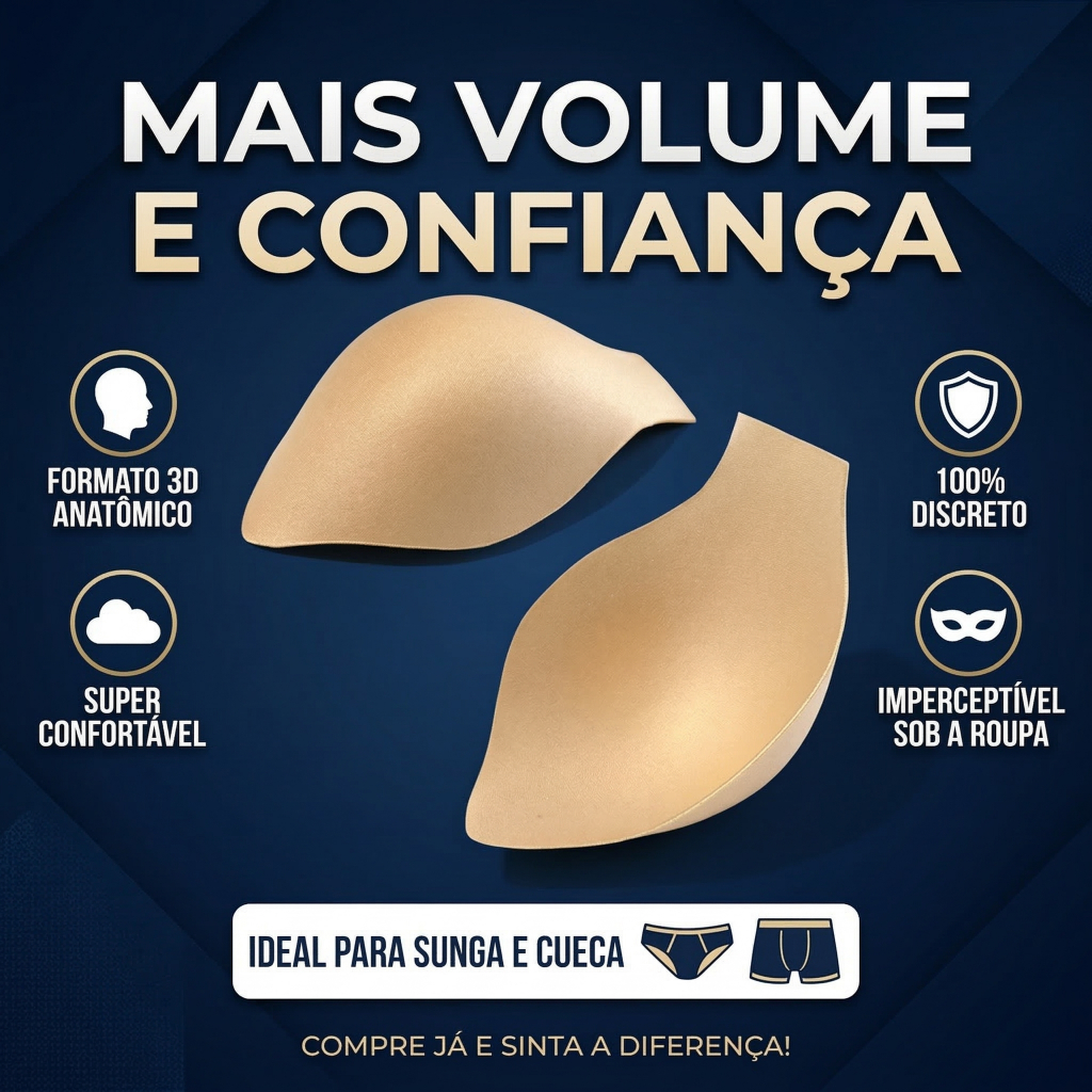 Bojo Masculino Aumenta Volume Sunga Cueca Espuma Sexy Realça Tamanho