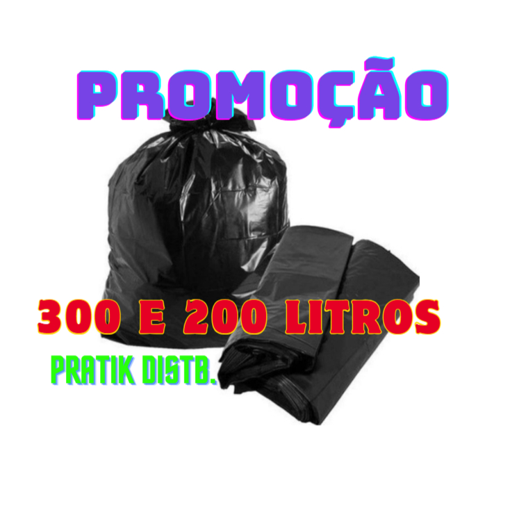 Saco de lixo Grande 200 ou 300 Litros cor preto PROMOÇÃO em Oferta na Shopee