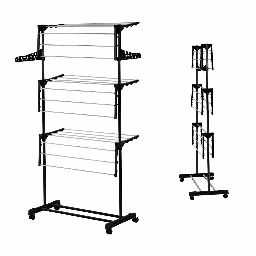 Varal De Chão Dobrável Portátil 3 Andares Roupa Calcinha Grade