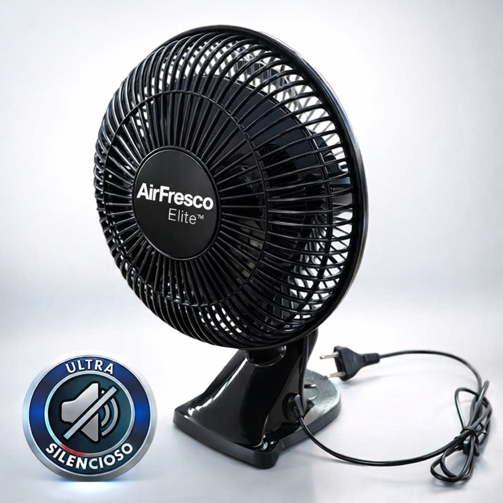 Ventilador Portátil mesa  220V Silencioso Oscilante AirFresco Elite™ Frescor Imediato Compacto