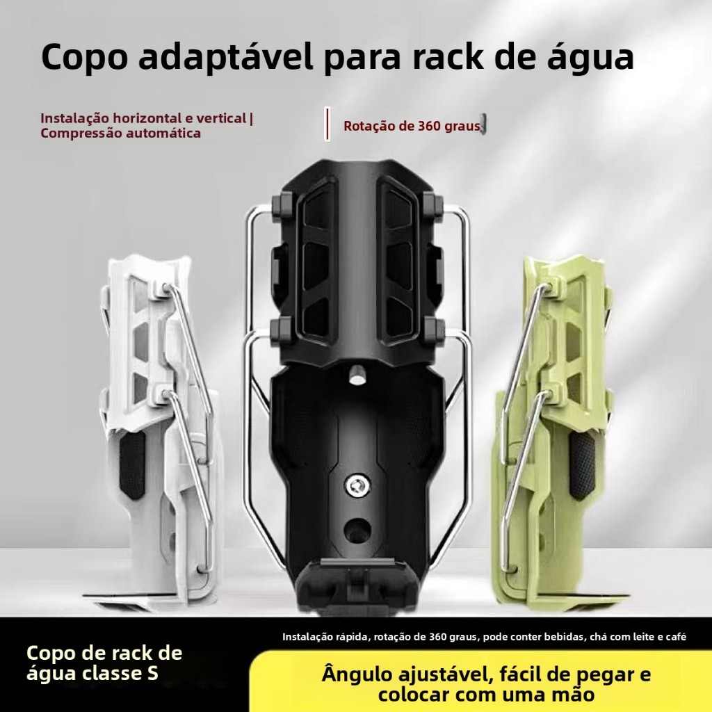 Suporte Ajustável para Garrafa Porta Copo com Clipe Rápido para Moto Bicicleta Bike