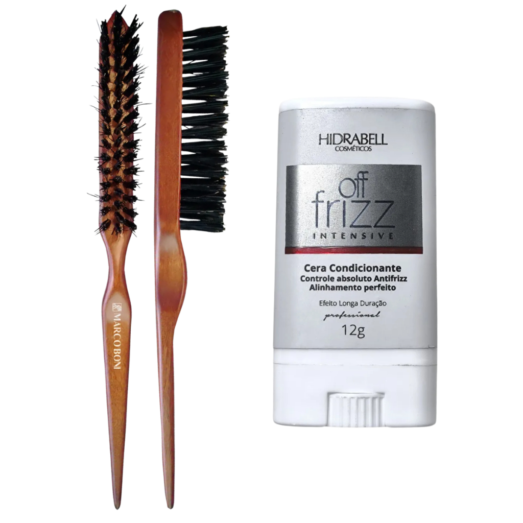Kit Escova Marco Boni Cera Hidrabell Antifrizz Acabamento