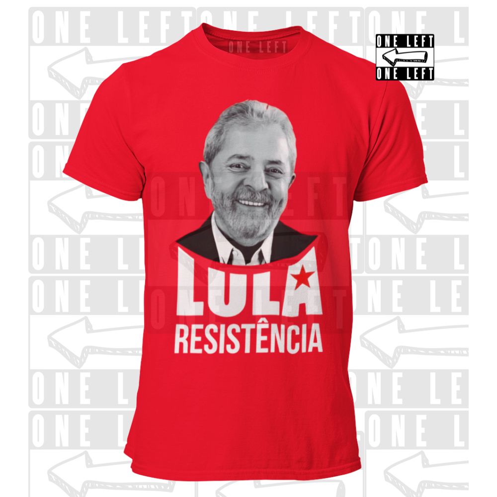 Camiseta Lula Resistência Camiseta 100% Algodão Luiz Inácio Lula Da Silva One Left.