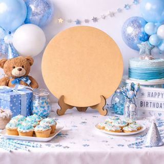 Mini Painel Redondo 50cm Diâmetro Para Mini Festas de MDF em Oferta na Shopee