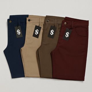 Kit 4 Bermudas Sarja Masculina Brim Reta 36 ao 46 - Evolution em Oferta na Shopee
