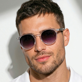 Óculos de Sol Milan Cristal Transparente e Preto Redondo Retrô Vintage Blogueira uv400 Unissex em Oferta na Shopee