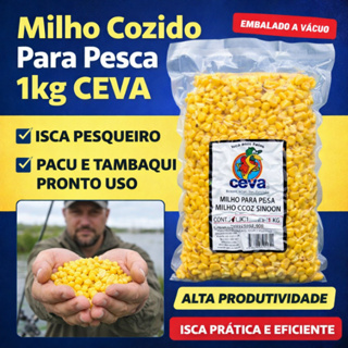 Isca Milho Verde Cozido Para Pesca Ceva 1kg A Vácuo Tilápia Piapara Pacu Tambaqui Piau Piauçu Carpa em Oferta na Shopee
