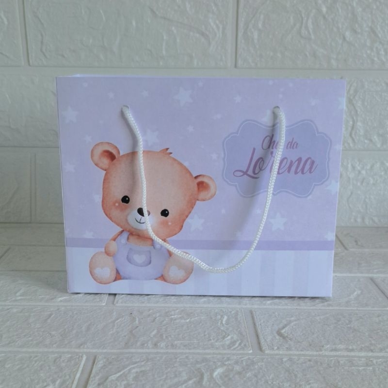 Sacolinha Personalizada Chá de bebê ( já vai montada) Lembrancinha |Aniversário |Festa Infantil