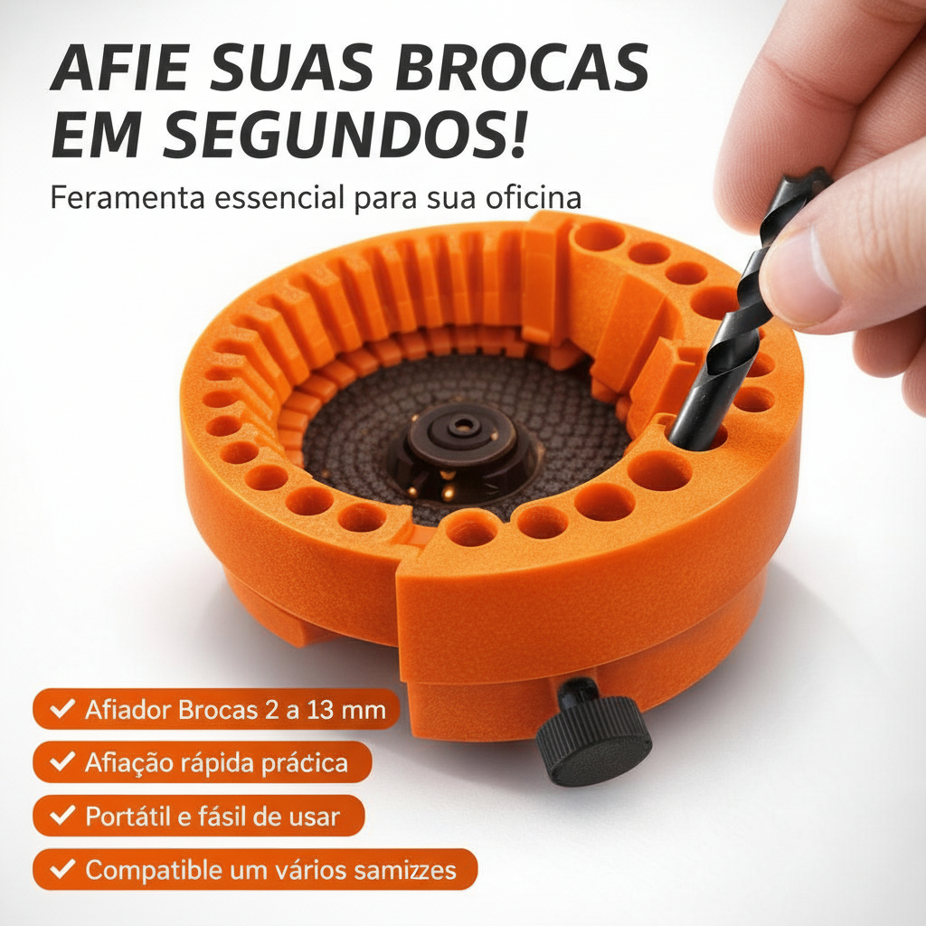 Gabarito Afiador de Broca Lixadeira Esmerilhadeira Para Bits De 2 A 13 mm