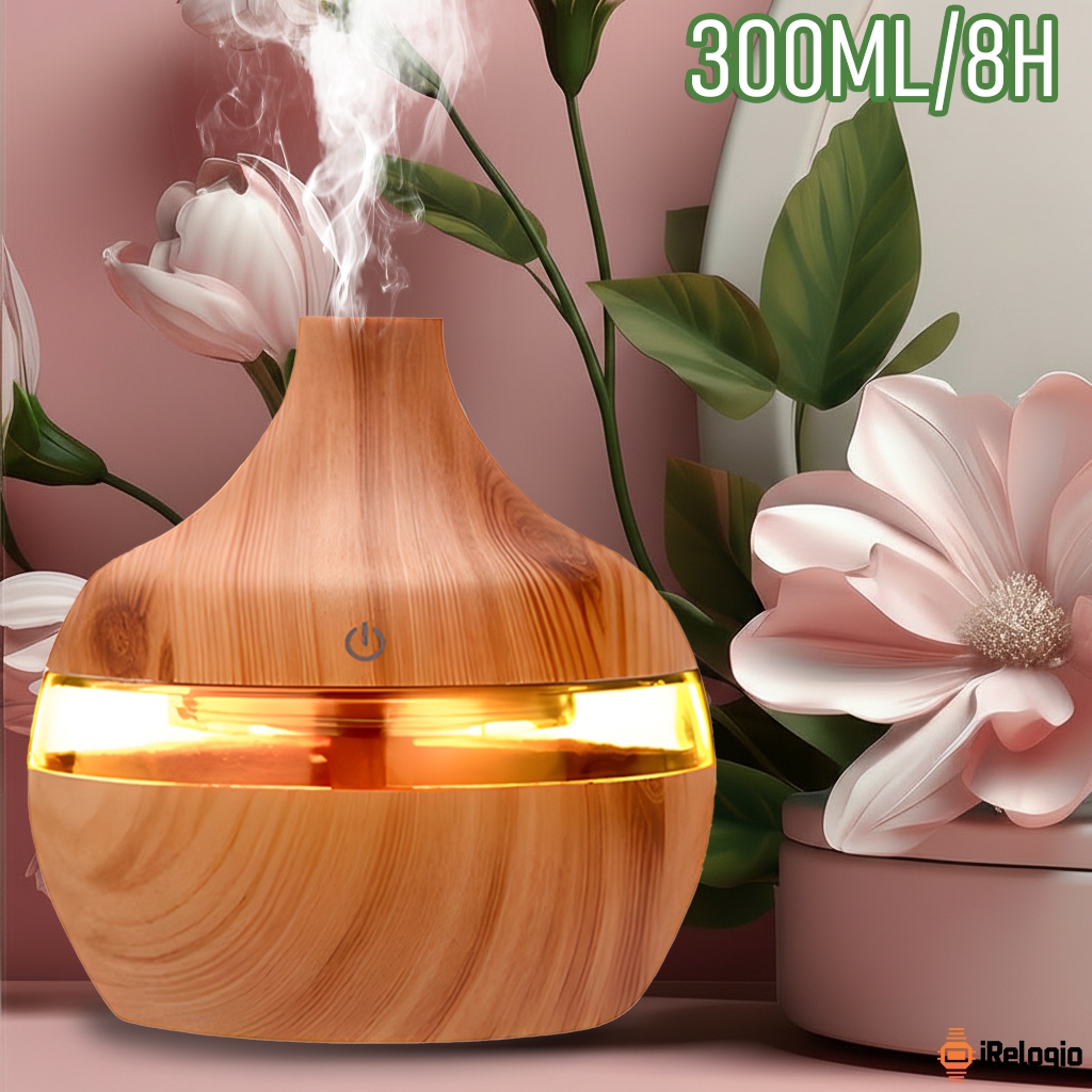 300ml Umidificador De Ar Usb E Aromatizador 8 Horas LED 7 Cores Purificador De Ar Ultrassônico Para Quarto