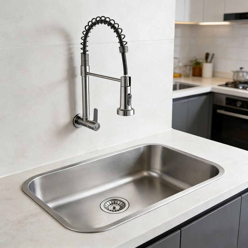 Cuba de Pia Cozinha Inox 56x34 + Torneira de Cozinha Gourmet Na parede | Kit Completo em Oferta na Shopee