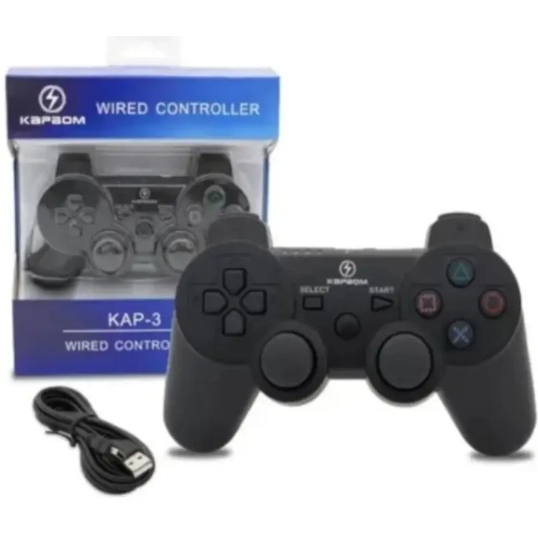 Controle Joystick Playstation Ps3 Com Fio Manete Play 3 Super Precisão e Qualidade Cabo 2m Playstation 3