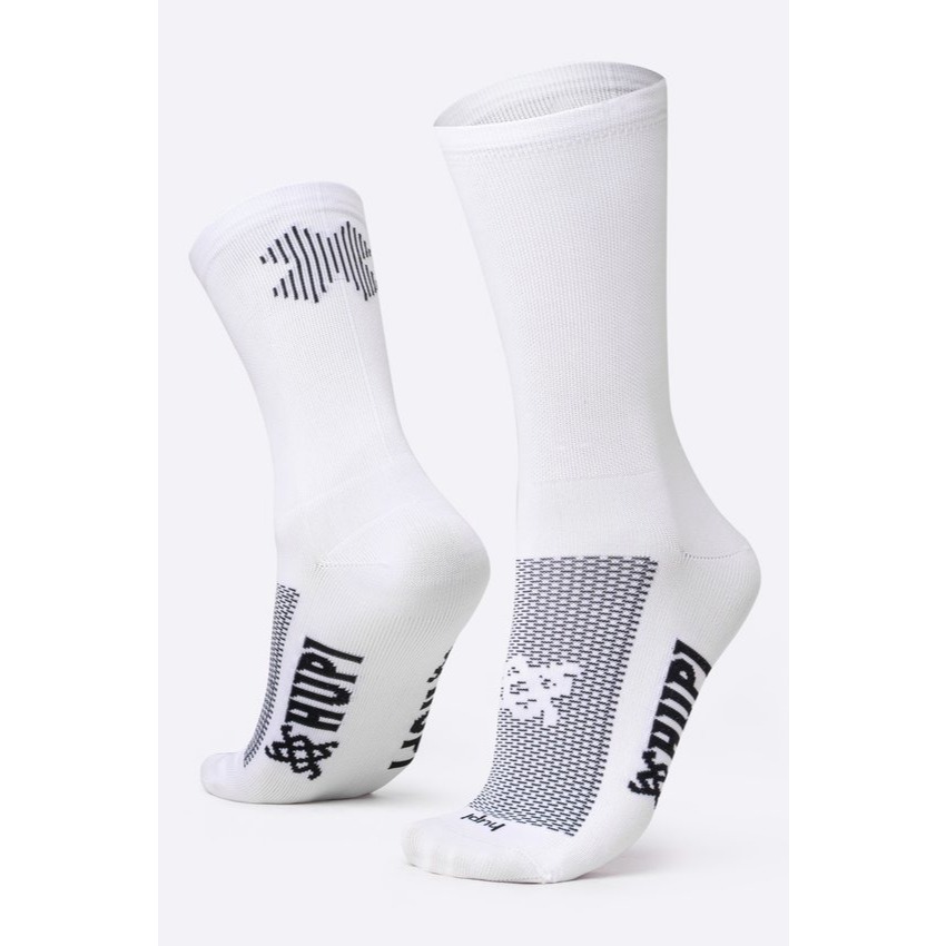 Meia HUPI Double X Branco - Tamanho Plus 42-46