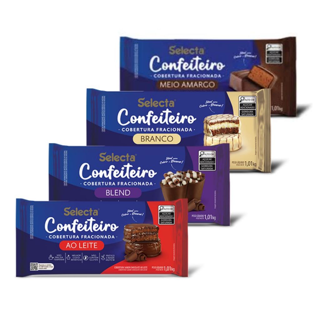 Cobertura em Barra 1,01kg Confeiteiro - Selecta em Oferta na Shopee