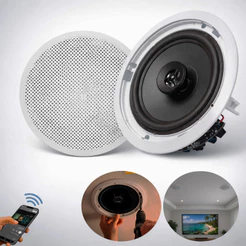 Caixa Som Teto Bluetooth 70W Rms Arandela Embutir Gesso Alexa Google Ativa Passiva