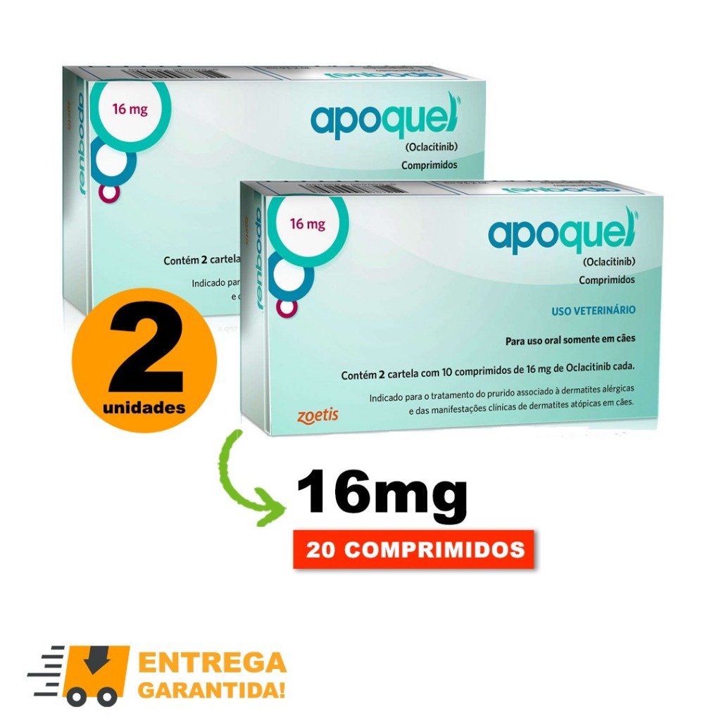 Apoquel 16mg Zoetis Dermatite Alergia e Coceira Cães 20 Comprimidos Original-Envio Rápido em Oferta na Shopee