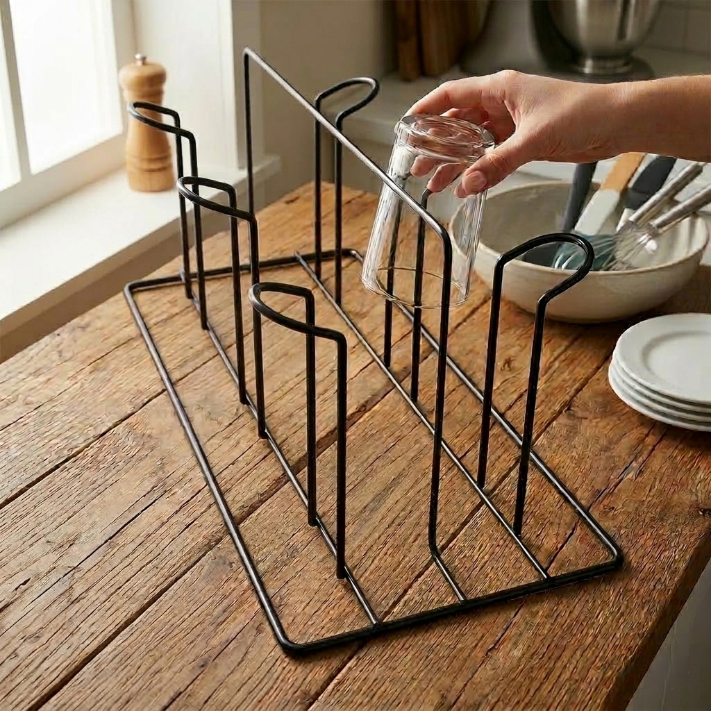 Suporte de Copos Escorredor de Cozinha Casa e Decoração Resistente Funcional Organização Promoção em Oferta na Shopee