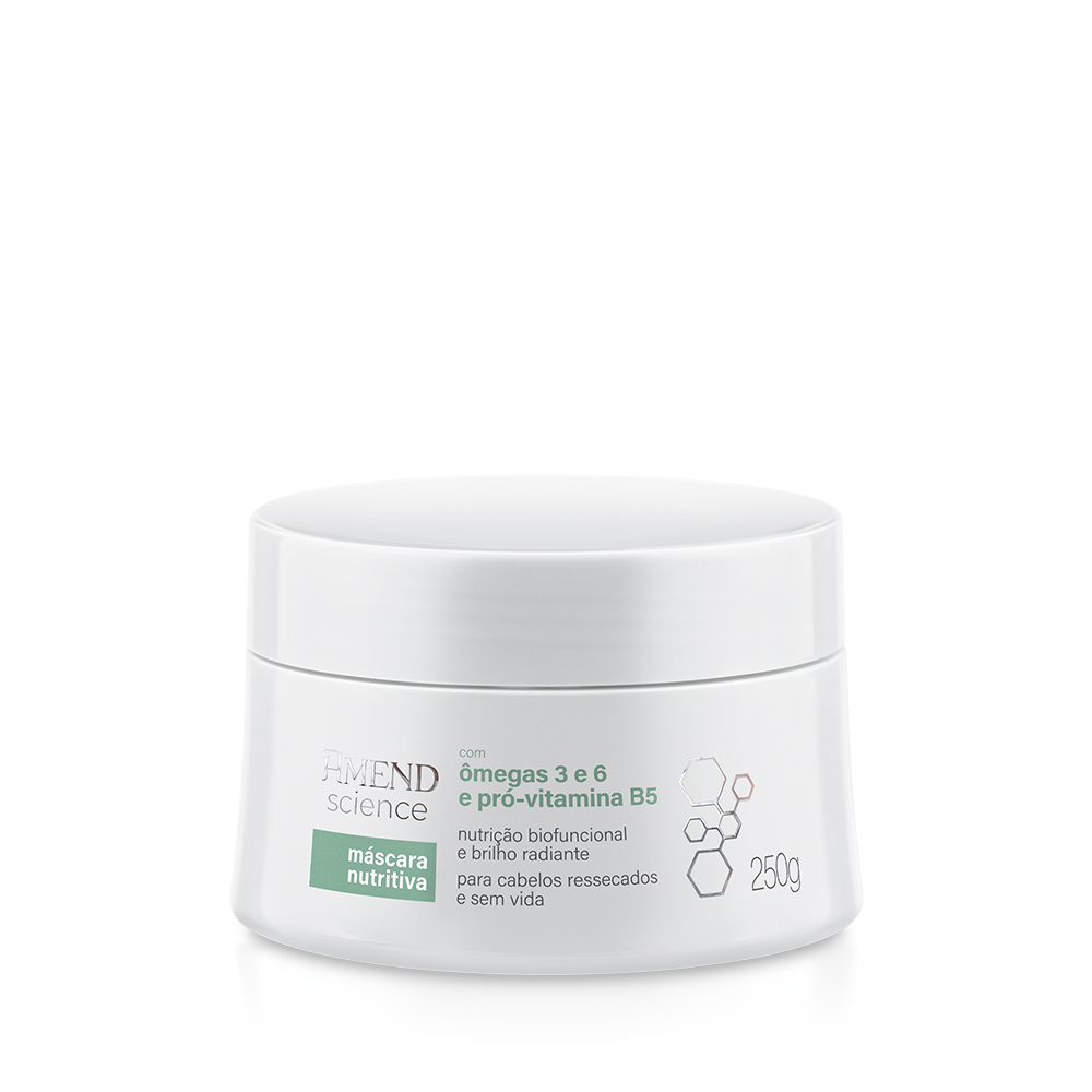 Máscara Nutritiva com Omêgas 3 e 6 e Pró-Vitamina B5 Amend Science 250g