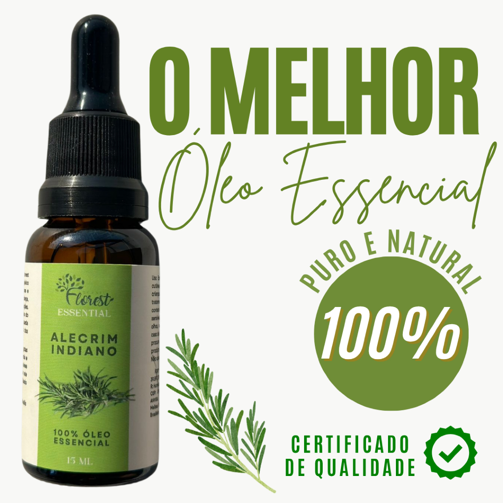 Óleo Essencial de Alecrim Indiano Conta Gotas em Oferta na Shopee