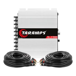 Kit Amplificador Taramps Tl1500 2 Ohms + Cabos Rca Ouro 5 Metros
