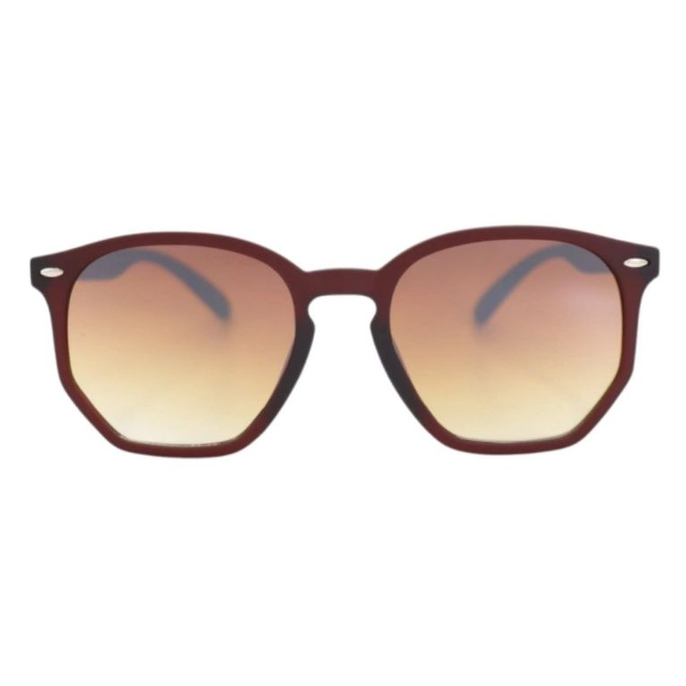 Óculos de Sol Tulum Marrom Hexagonal Ônix Vintage Retrô uv400 Premium Feminino Masculino — imagem 2 de 2