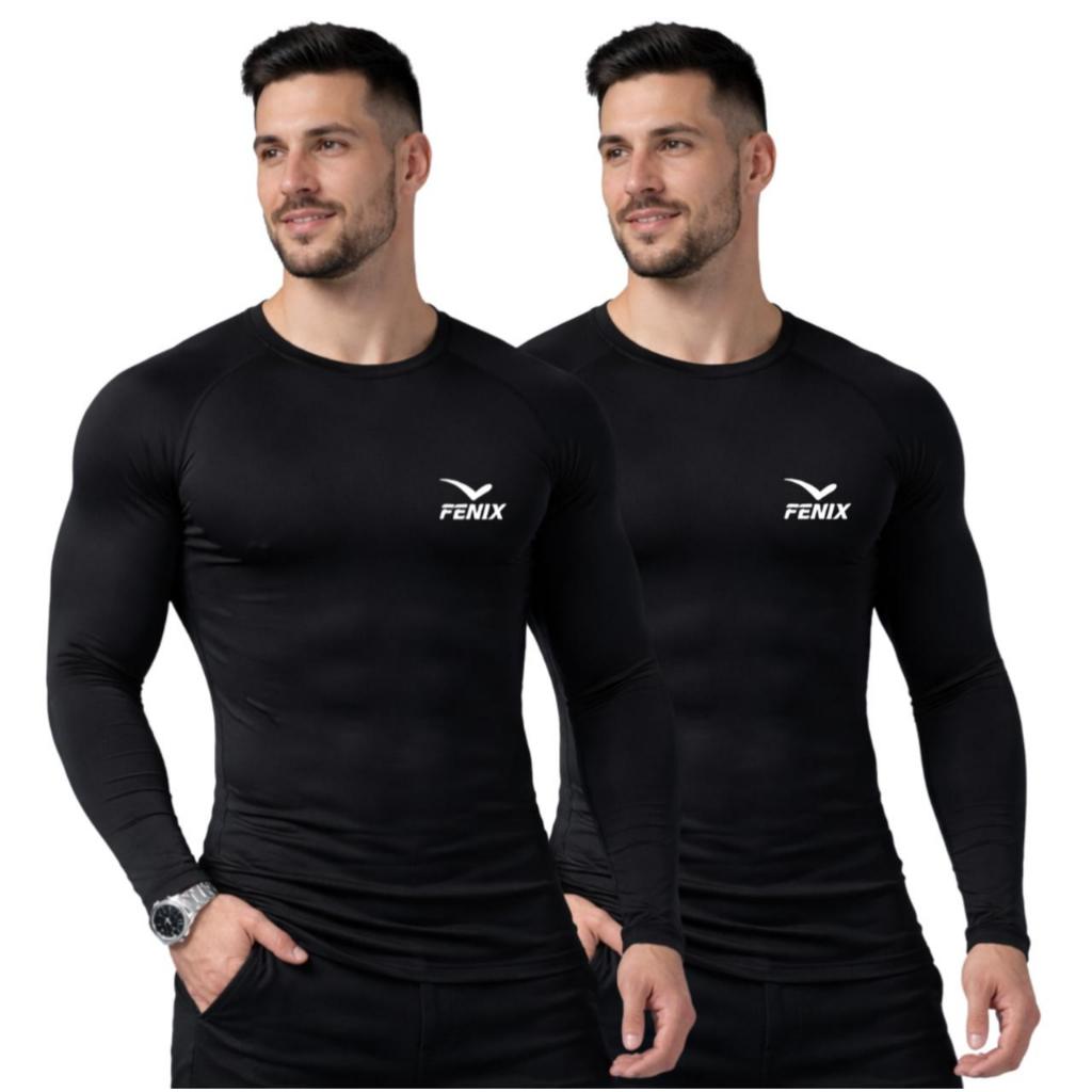 Kit 2 Camisa Térmica Masculina Camisa Termica Feminina Proteção UV Fator 50+ Fenix
