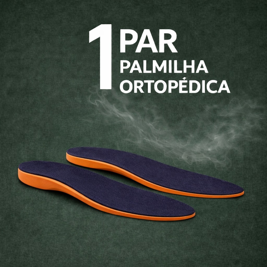 Palmilha PU Anatômica Fina Em Gel Conforto Dia a Dia Para Tênis Bota e Sapatos