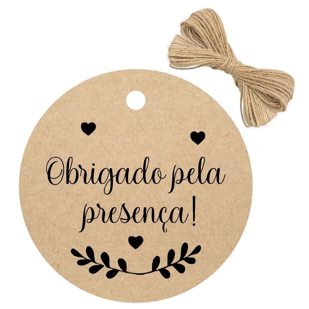 50 Tags 4cm Papel Kraft Com Cordão De rami Não Personalizamos Enviamos Com As Artes Das Variações em Oferta na Shopee