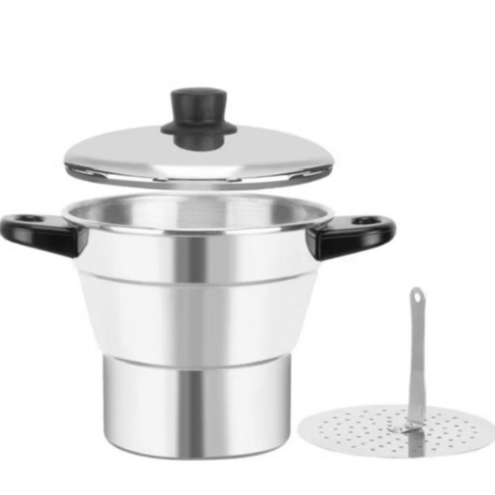 Cuscuzeiro De Alumínio Com Tampa Panela para Cuscuz Nordestino Resistente