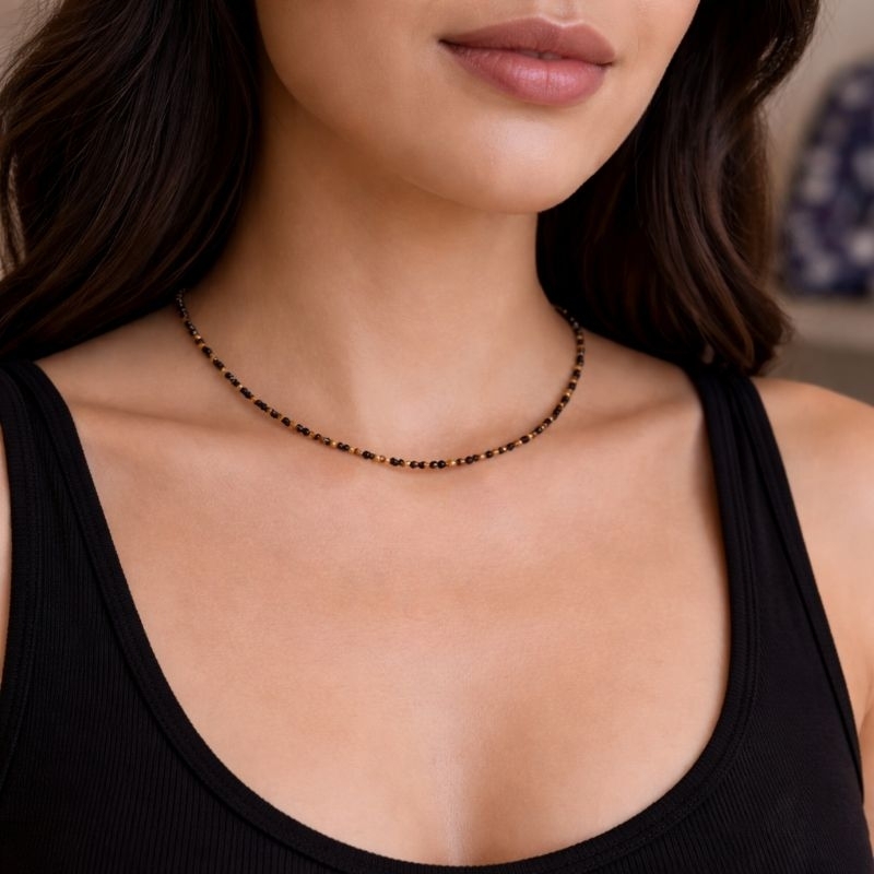 Choker de Pedras Naturais Multifacetadas | Colar Minimalista Feminino | Elegante e Energético em Oferta na Shopee