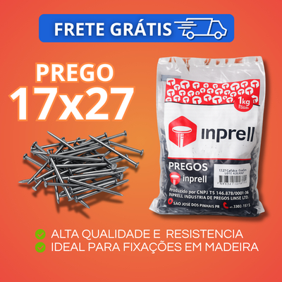 Prego 17X27 Pacote 500g 1 Kg até 3kg Produto Nacional em Oferta na Shopee